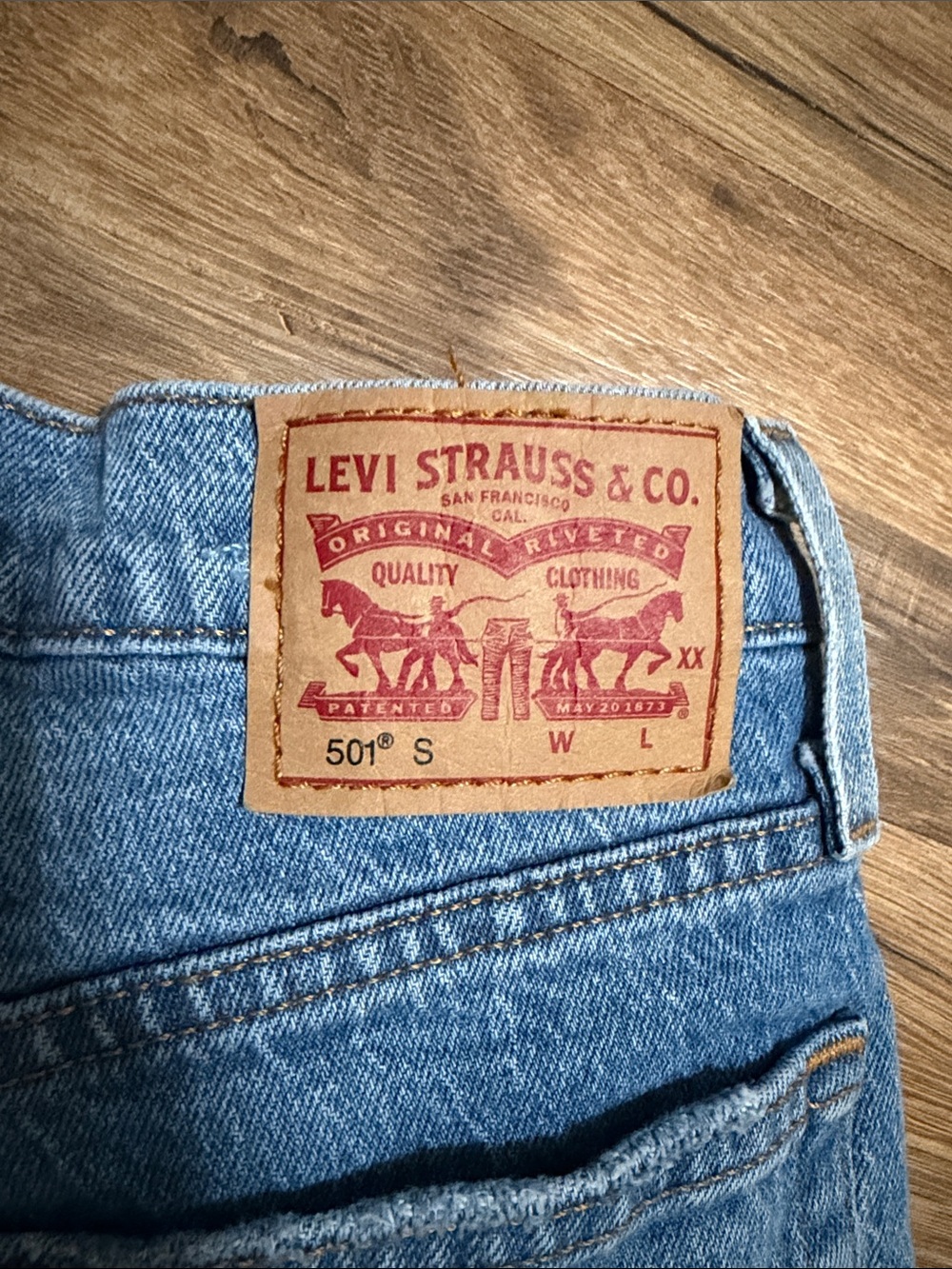 Levi's 501 s Straight Light Blue Denim ankle Jeans sz26 - Picture 4 of 7